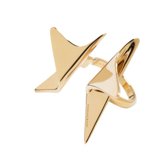 Ferragamo Half Star Gold Ring - Picture 2 of 8